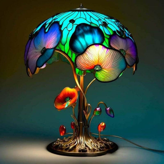 Stained Glass Plant Table Lamp - Shop Jobie