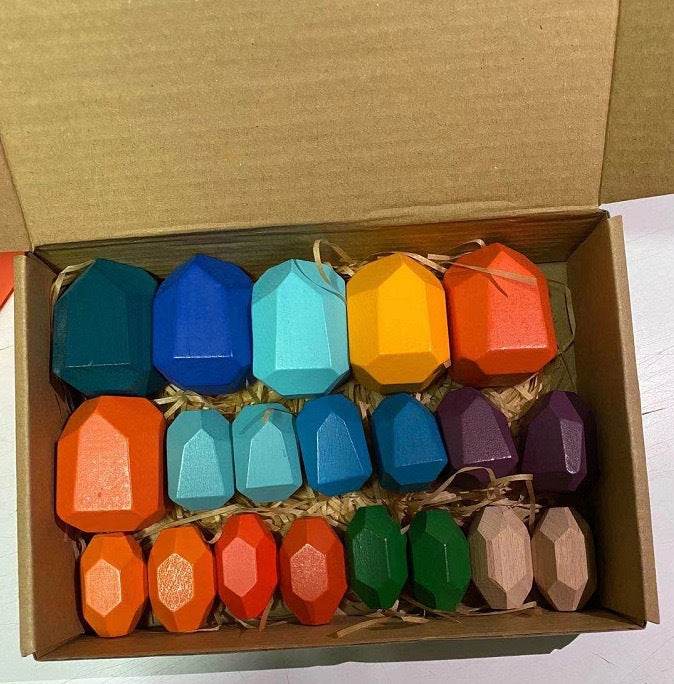 Montessori Principled Stacked Stone Wooden Blocks - Shop Jobie