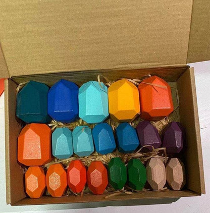 Montessori Principled Stacked Stone Wooden Blocks - Shop Jobie