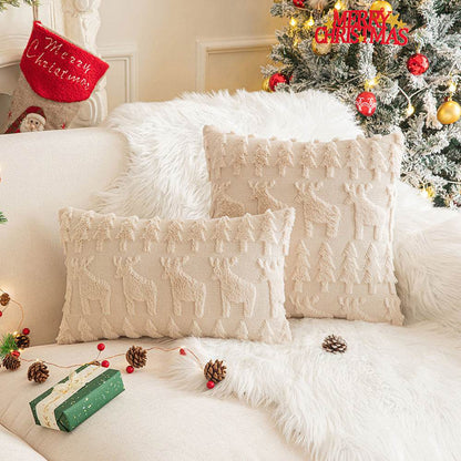 Winter Plush Pillow Covers - Snowflakes & Trees - Shop Jobie