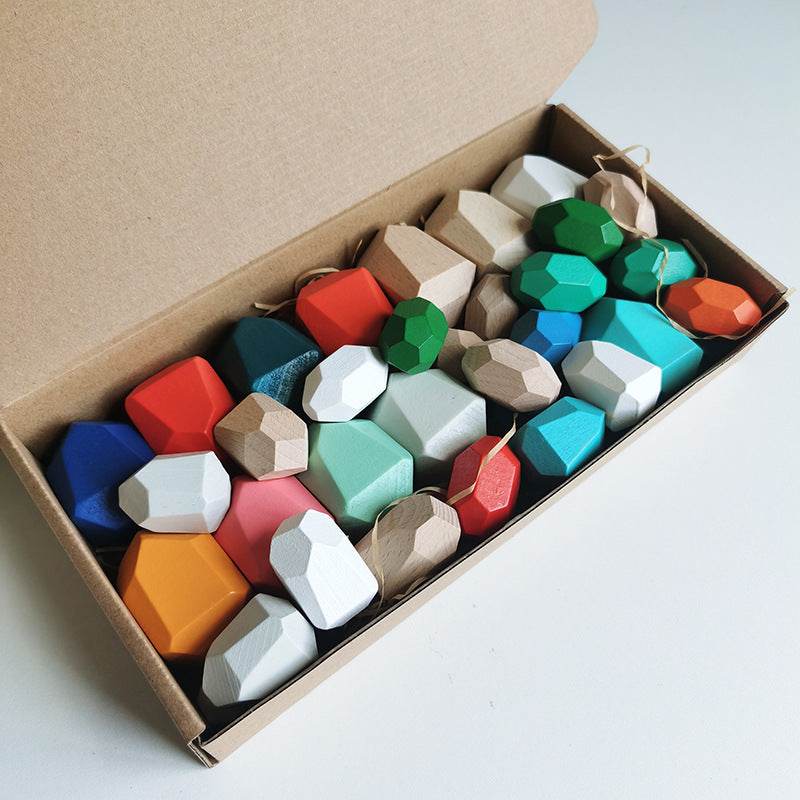 Montessori Principled Stacked Stone Wooden Blocks - Shop Jobie