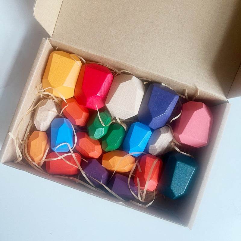 Montessori Principled Stacked Stone Wooden Blocks - Shop Jobie