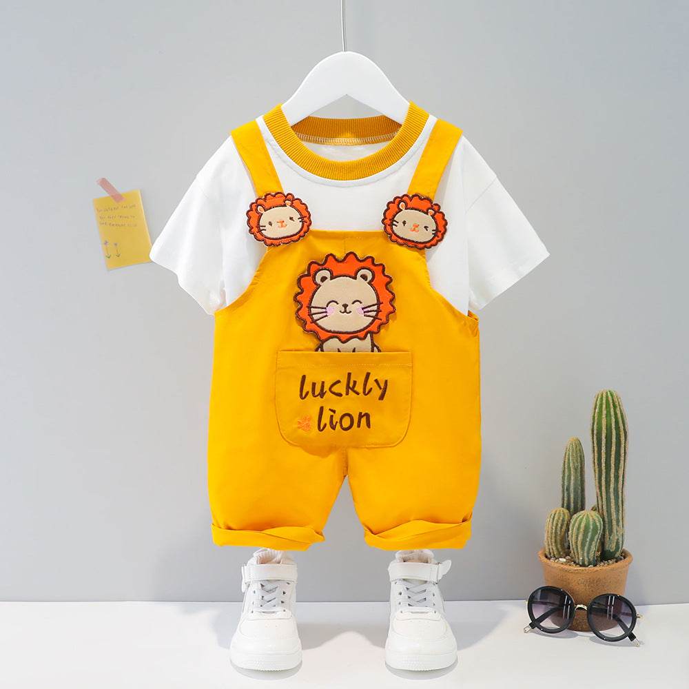 Summer Cartoon Short-Sleeved Overalls - Shop Jobie