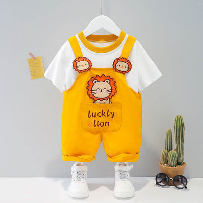 Summer Cartoon Short-Sleeved Overalls - Shop Jobie