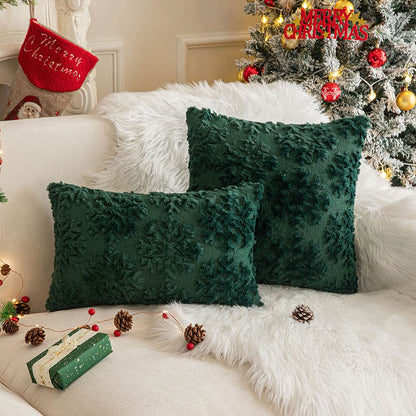 Winter Plush Pillow Covers - Snowflakes & Trees - Shop Jobie