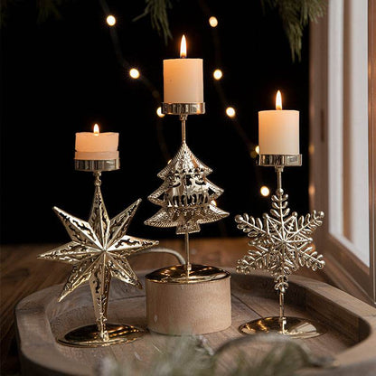 Christmas Golden Timeless Candle Holders - Shop Jobie