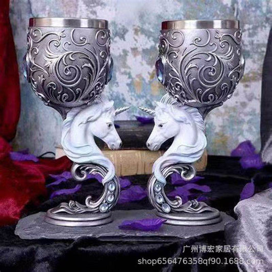 3D Mythical Unicorn Red Wine Tall Cup - Shop Jobie