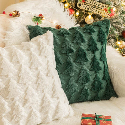 Winter Plush Pillow Covers - Snowflakes & Trees - Shop Jobie