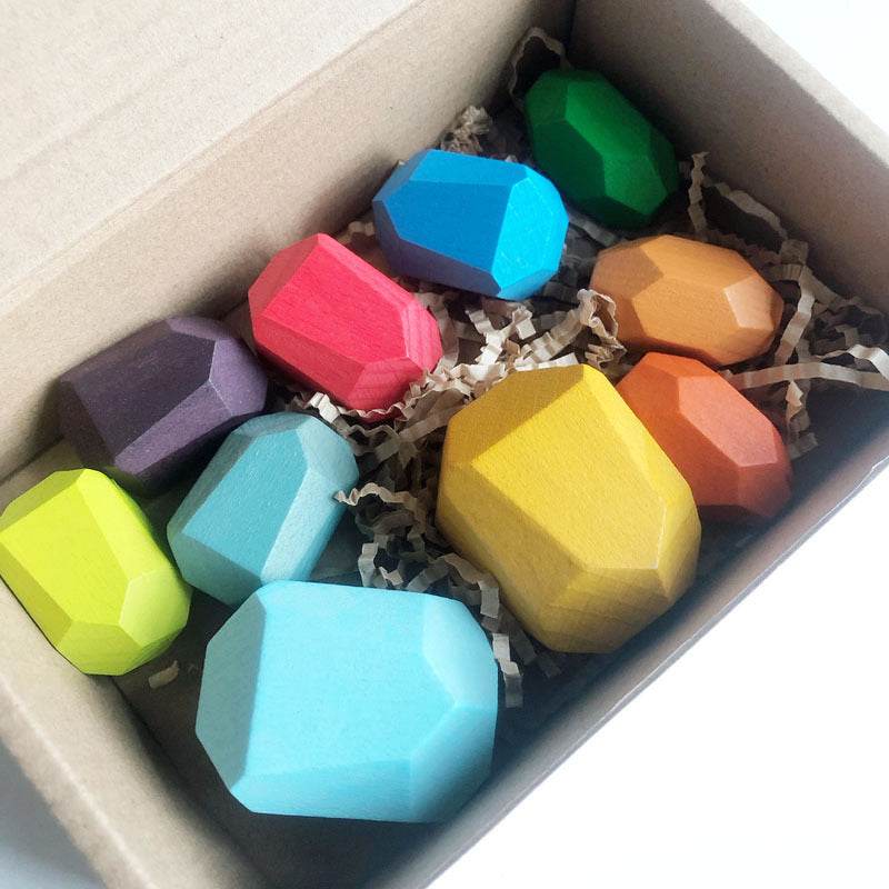 Montessori Principled Stacked Stone Wooden Blocks - Shop Jobie