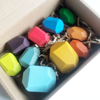 Montessori Principled Stacked Stone Wooden Blocks - Shop Jobie
