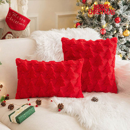 Winter Plush Pillow Covers - Snowflakes & Trees - Shop Jobie