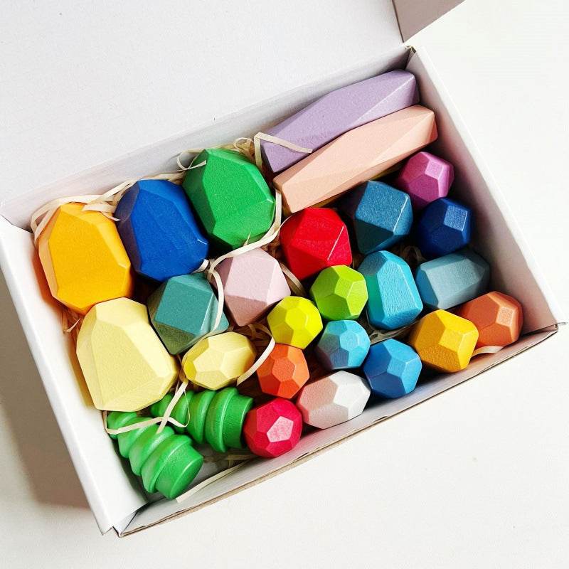 Montessori Principled Stacked Stone Wooden Blocks - Shop Jobie