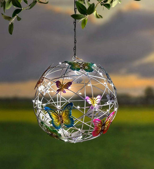 Butterfly Ball Metal Solar Light - Shop Jobie