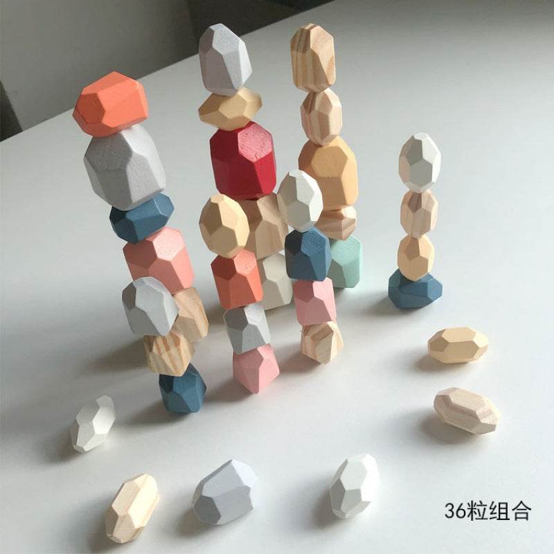 Montessori Principled Stacked Stone Wooden Blocks - Shop Jobie