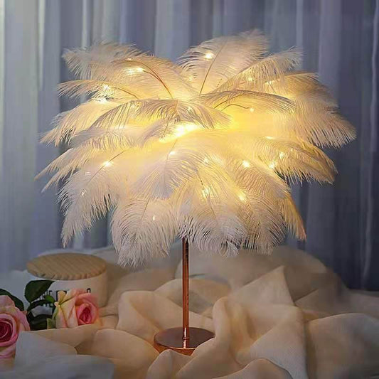 Fluffy Feather Desk or Bedroom Lamp - Shop Jobie