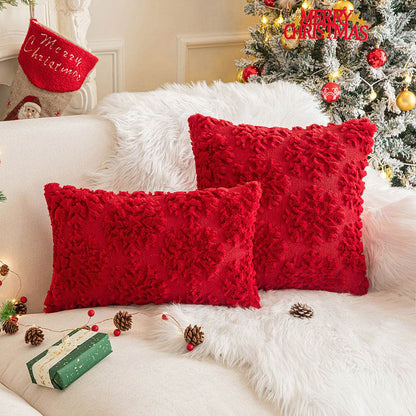 Winter Plush Pillow Covers - Snowflakes & Trees - Shop Jobie