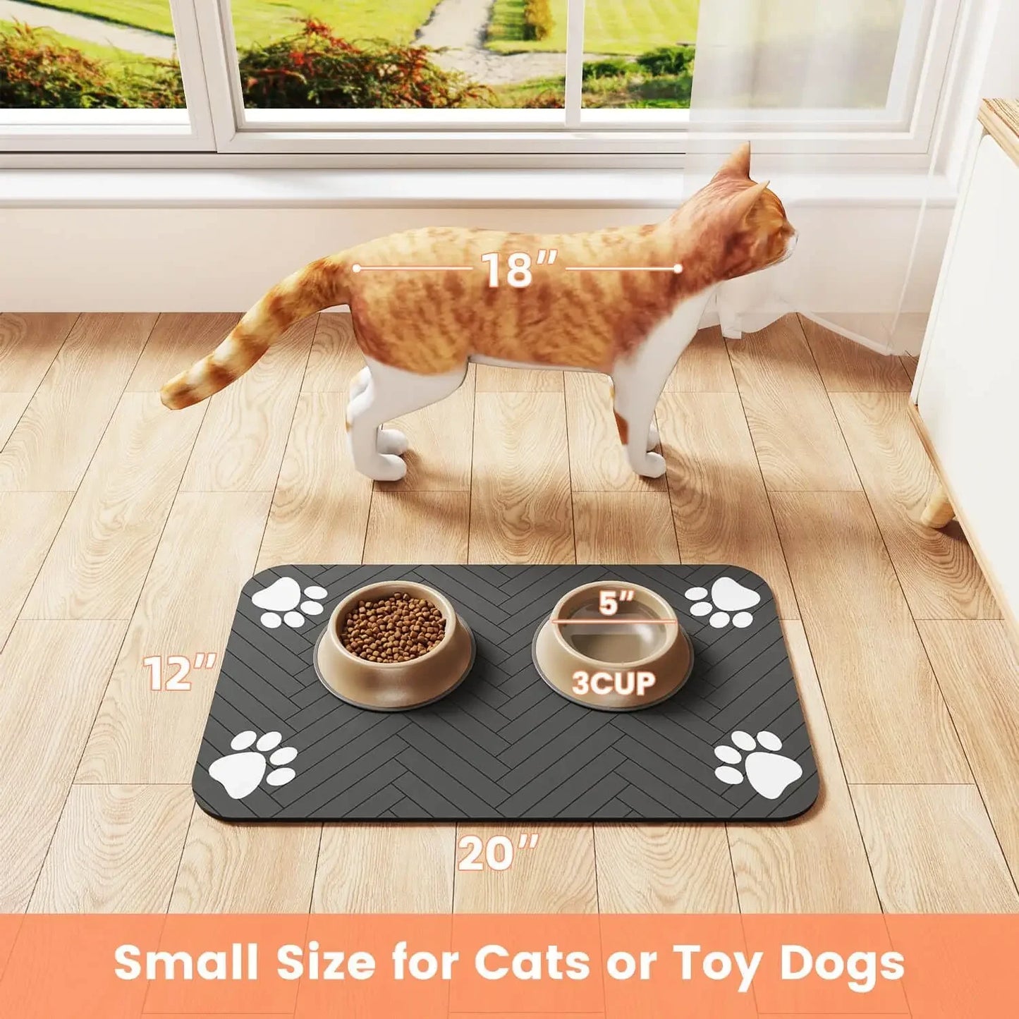 Waterproof & Absorbent Pet Feeding Mat