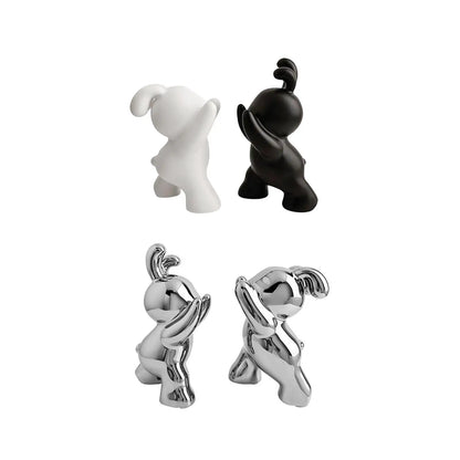 Bookends - Cute Rabbit Figurines