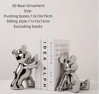 Bookends - 3D Geometric Bears