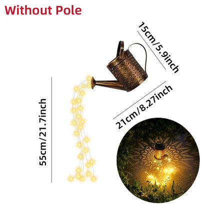 Solar Watering Can Hanging Kettle Lantern