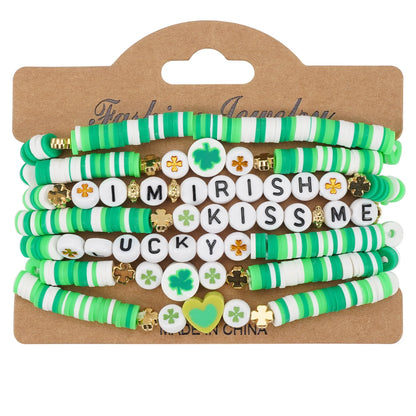 Lucky Shamrock Clover Party Favor Fashion Bracelets