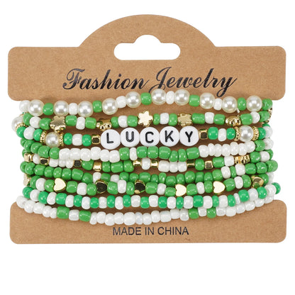Lucky Shamrock Clover Party Favor Fashion Bracelets