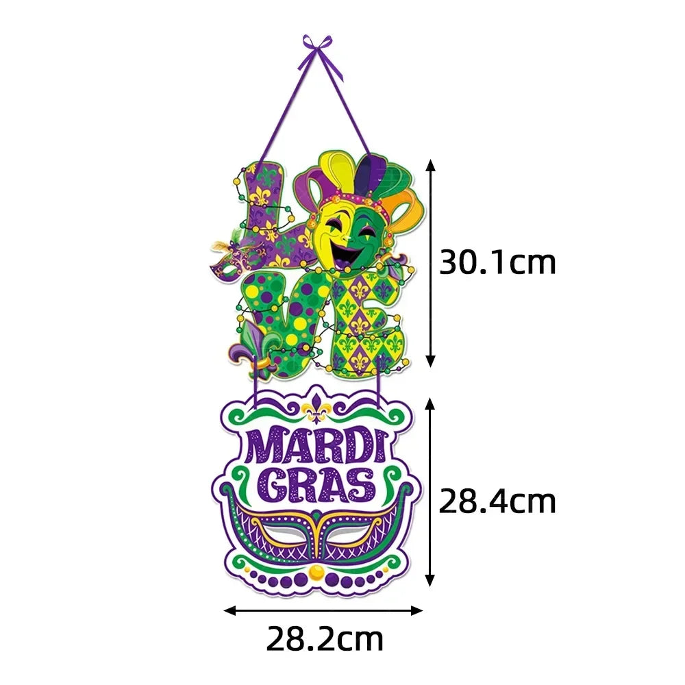 Mardi Gras Door Pendants Decor