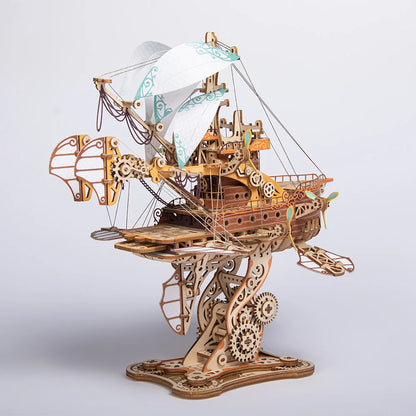 3D Wooden Puzzle DIY Kits - Fantasy Airship Miniature Model