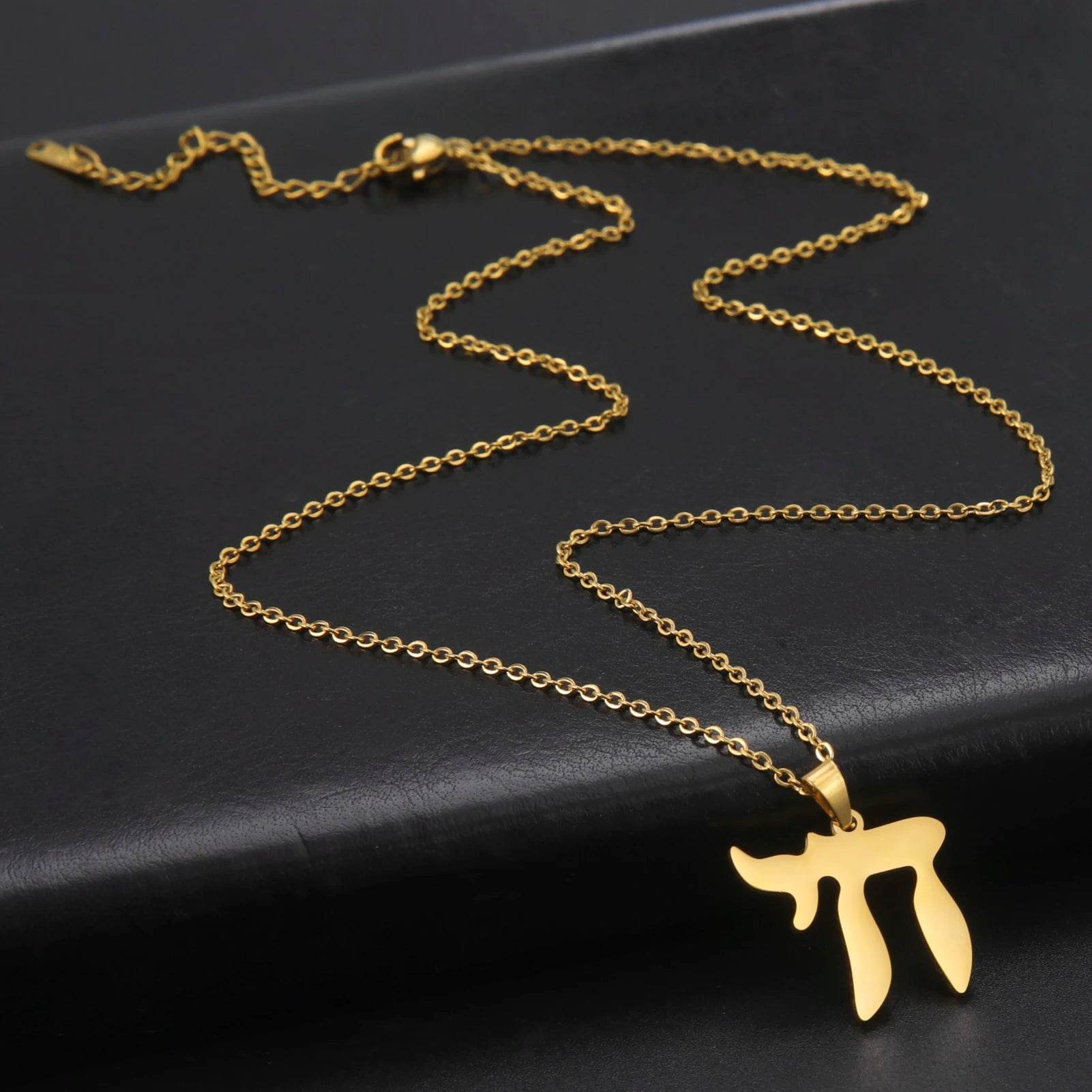 Hebrew Letter Hai Chai Pendant Necklace - Shop Jobie