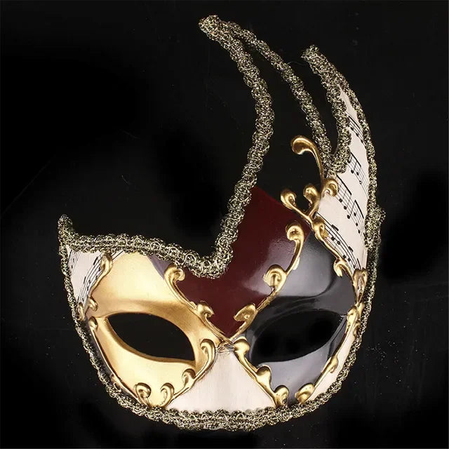 Mardi Gras & Masquerade  Mask - Vintage Venetian Checkered