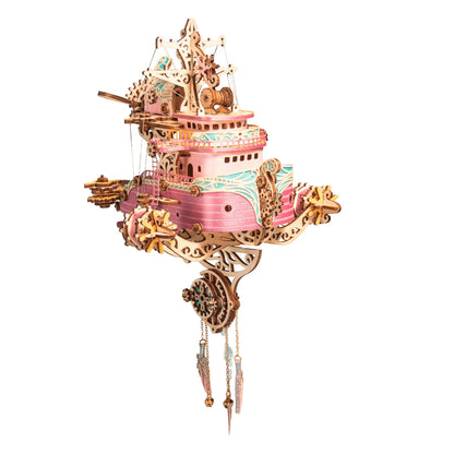 3D Wooden Puzzle DIY Kits - Fantasy Airship Miniature Model