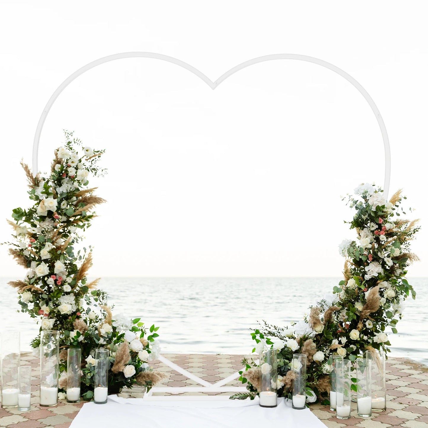 Heart Shape Wedding Arch Backdrop Frame