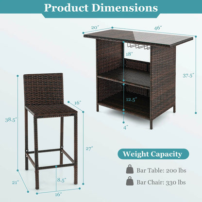 Chic Patio 3PCS Bar Set - Shop Jobie