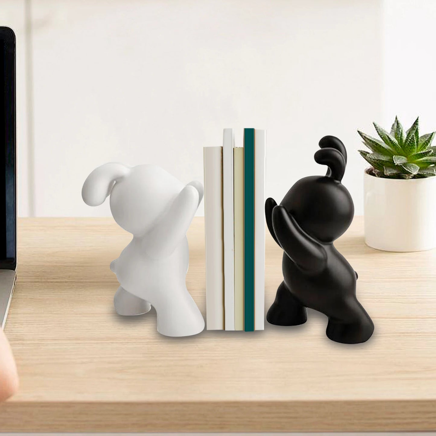 Bookends - Cute Rabbit Figurines