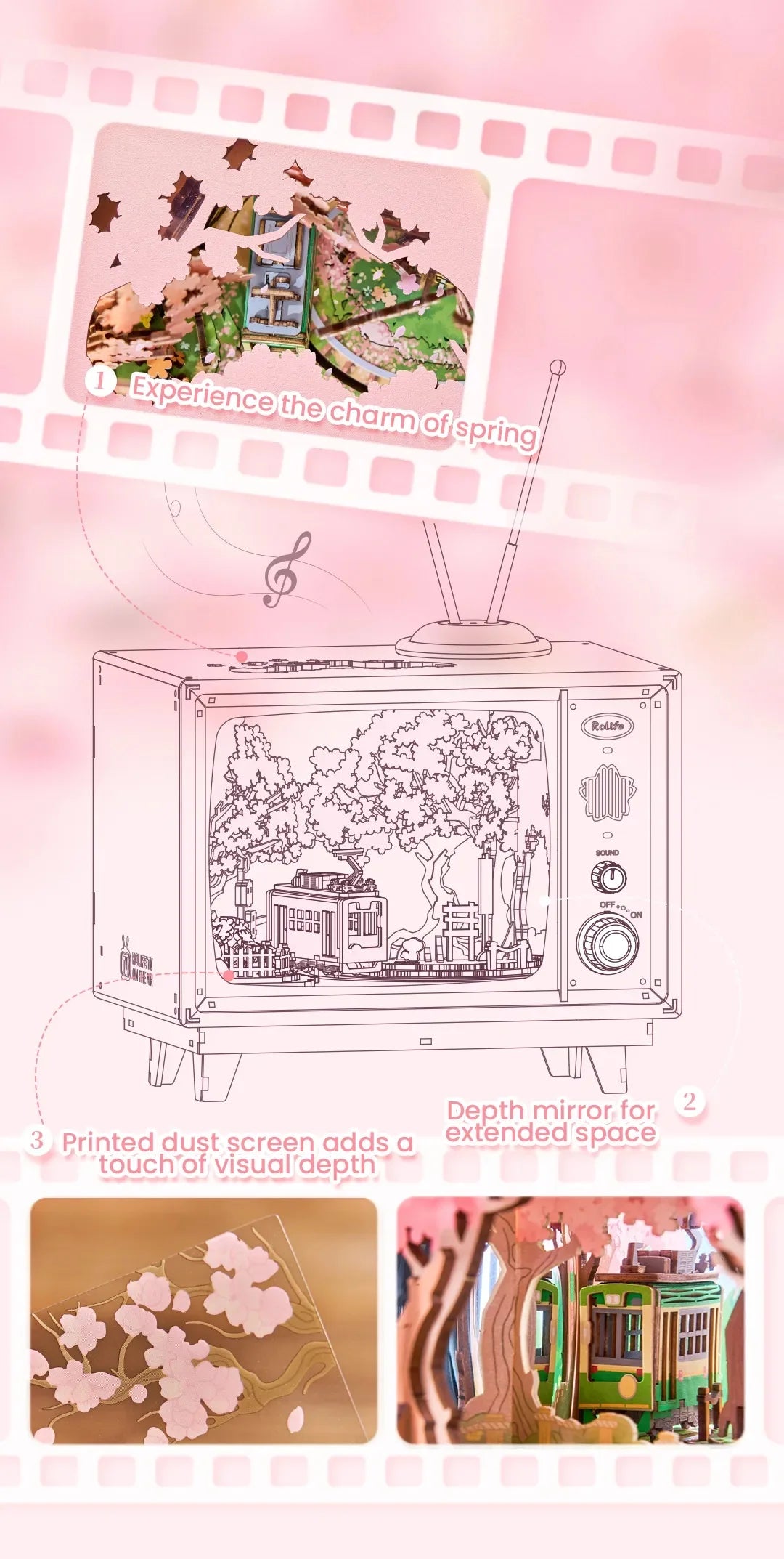 3D Wooden Puzzle – Sakura Dreamy Tour Music Box