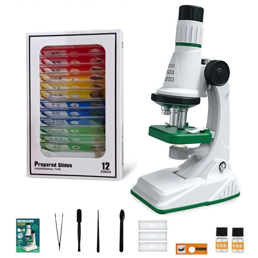 Childrens Pocket Microscope Kit w/LED Light
