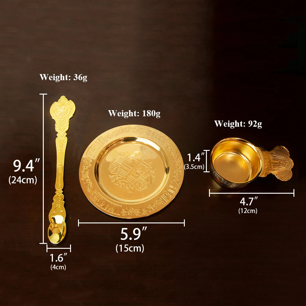 3pcs Eastern Orthodox Holy Oil Ritual Mass Supplies