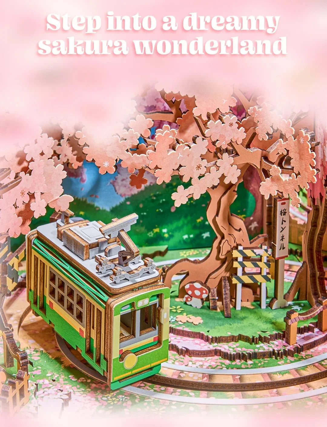 3D Wooden Puzzle – Sakura Dreamy Tour Music Box