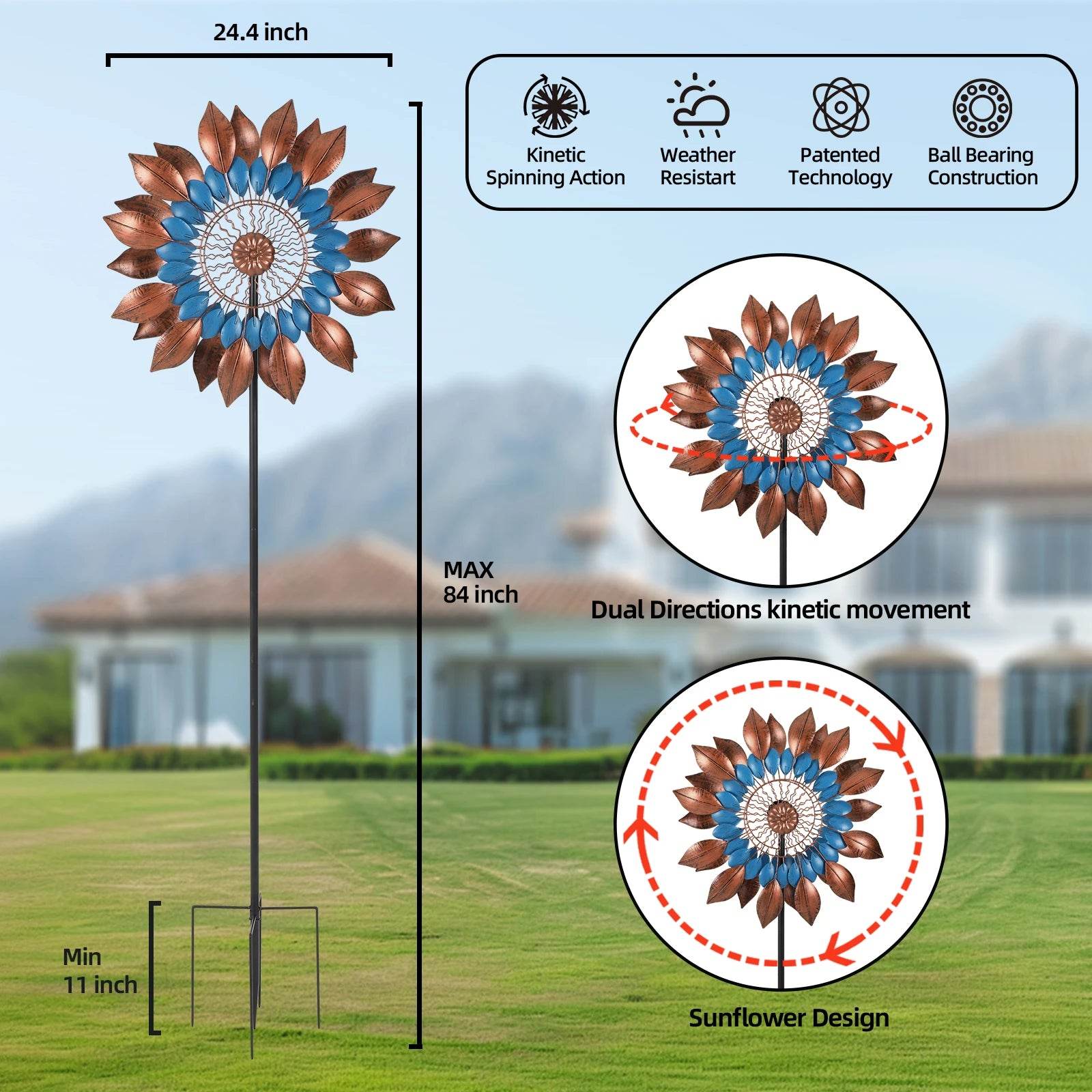 Wind Spinner - Large Kinetic Garden Decor - Shop Jobie