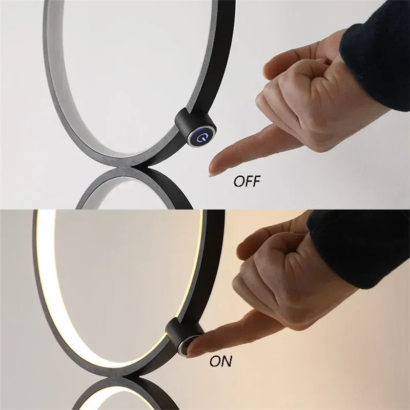 Minimalist LED Stacking Circles Floor Lamp