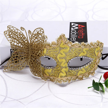 Side Butterfly Masquerade Mardi Gras Mask