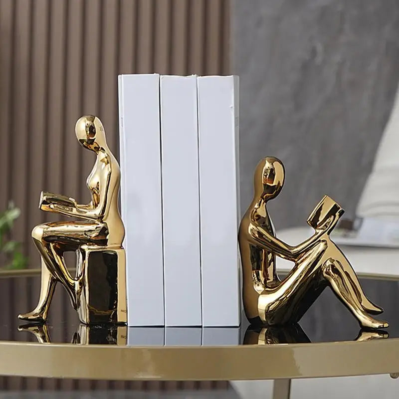 Bookends - Abstract Reading Figurines