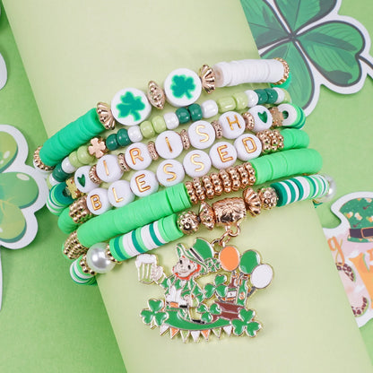Lucky Shamrock Clover Party Favor Fashion Bracelets