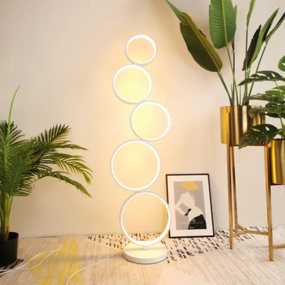 Minimalist LED Stacking Circles Floor Lamp
