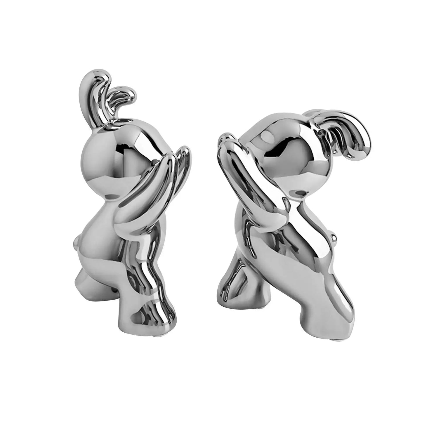 Bookends - Cute Rabbit Figurines