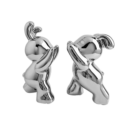 Bookends - Cute Rabbit Figurines