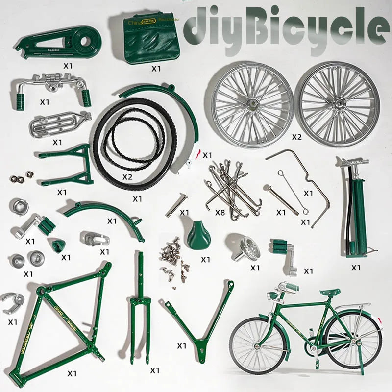DIY Mini Bicycle Puzzle Model