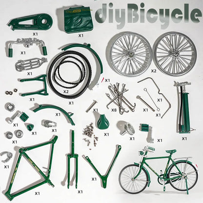 DIY Mini Bicycle Puzzle Model