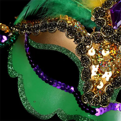 Mardi Gras Mask - Luxury Peacock