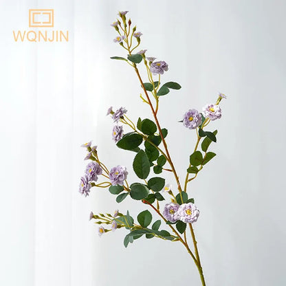 Silk Flower Bouquet -  Long Branch Artificial Mini Roses